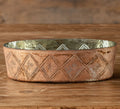 Copper Etched Oval Vanity Tray