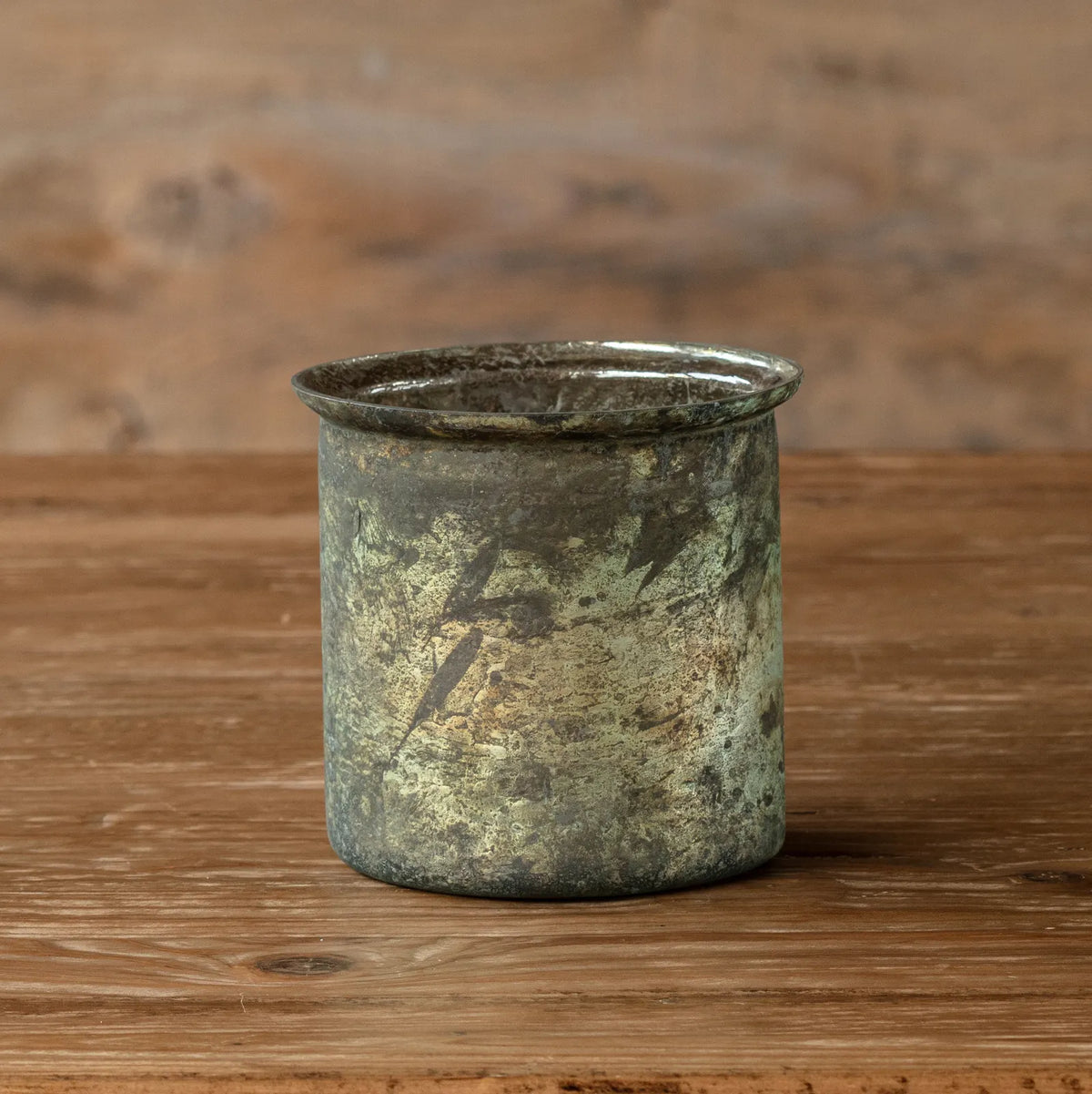 French Blue Candle Pot