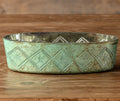 French Blue Etched Oval Vanity Tray