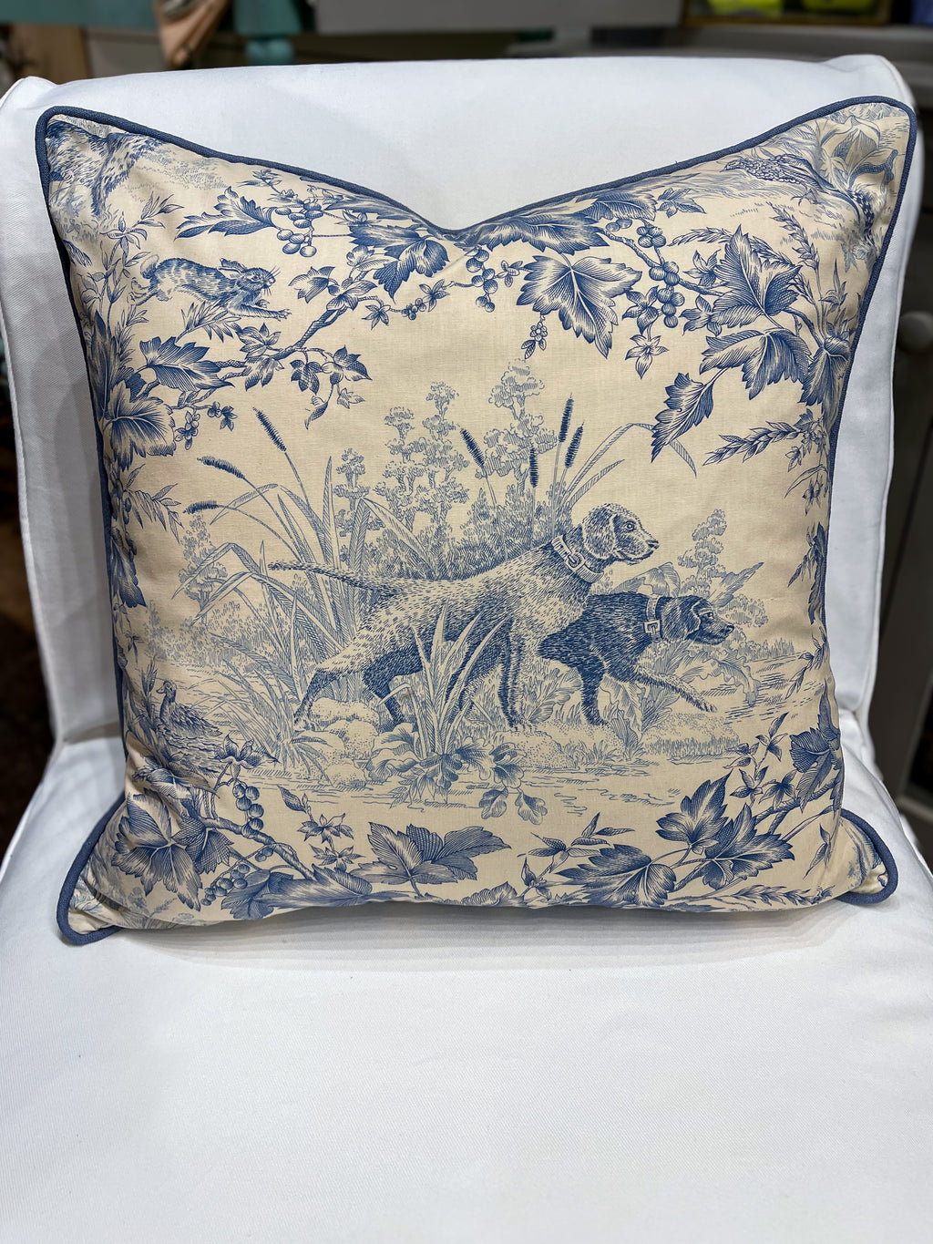 Hunting Dog Print Pillow