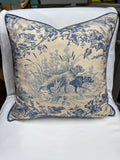 Hunting Dog Print Pillow
