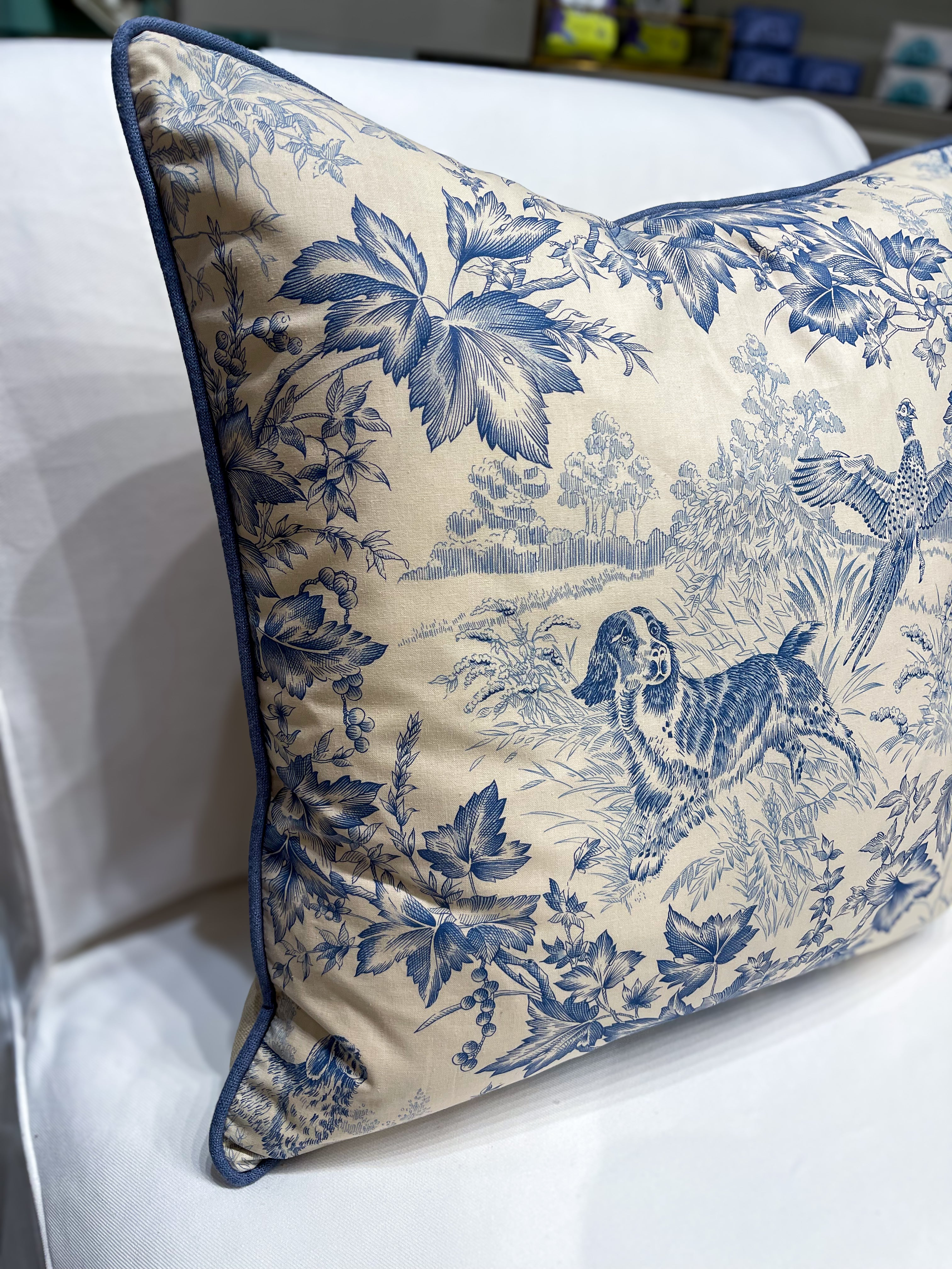 Hunting Dog Print Pillow