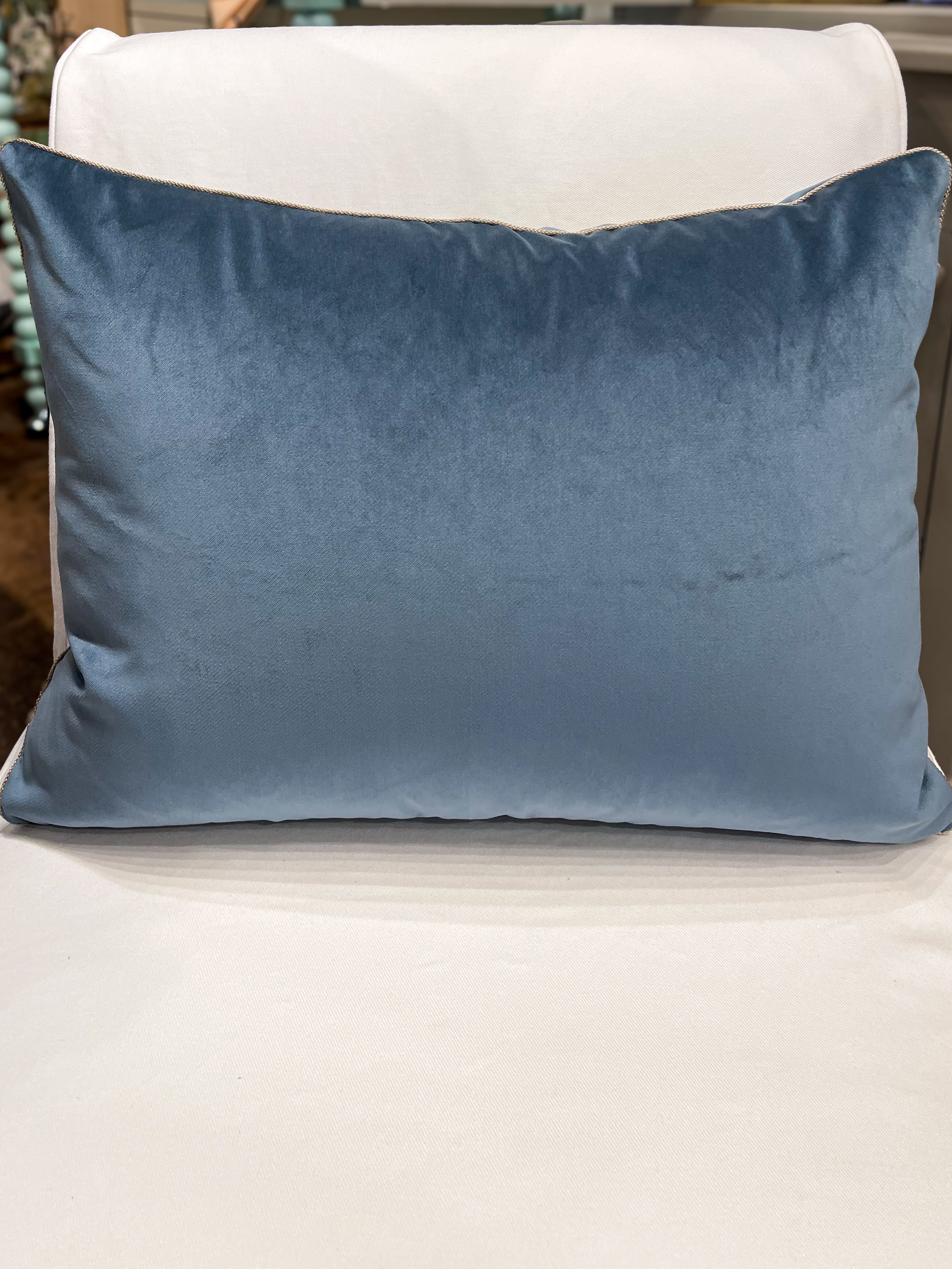 Indigo Velvet Pillow