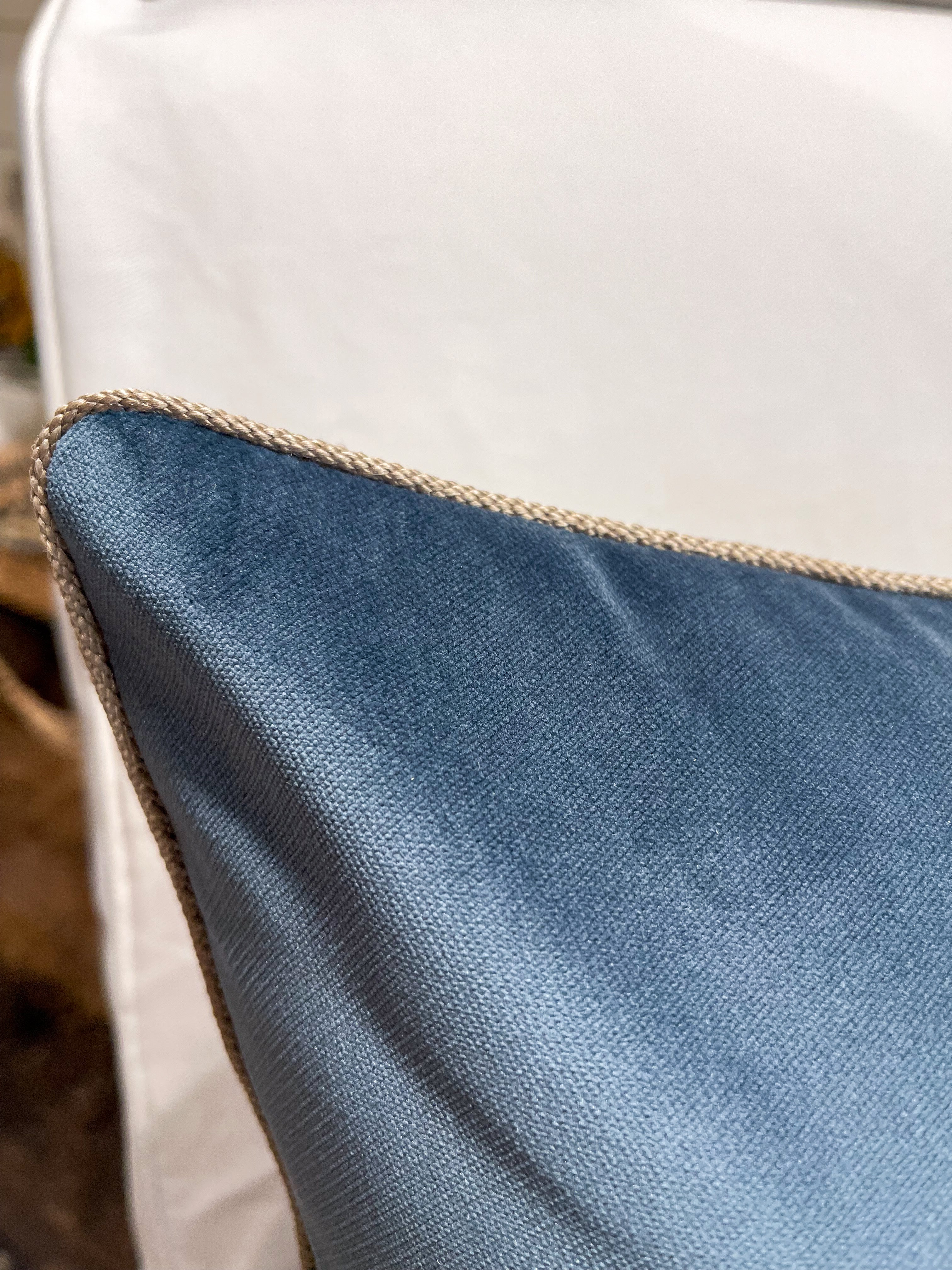 Indigo Velvet Pillow