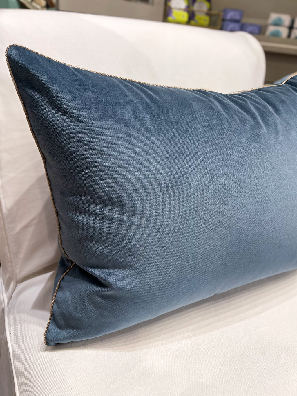 Indigo Velvet Pillow