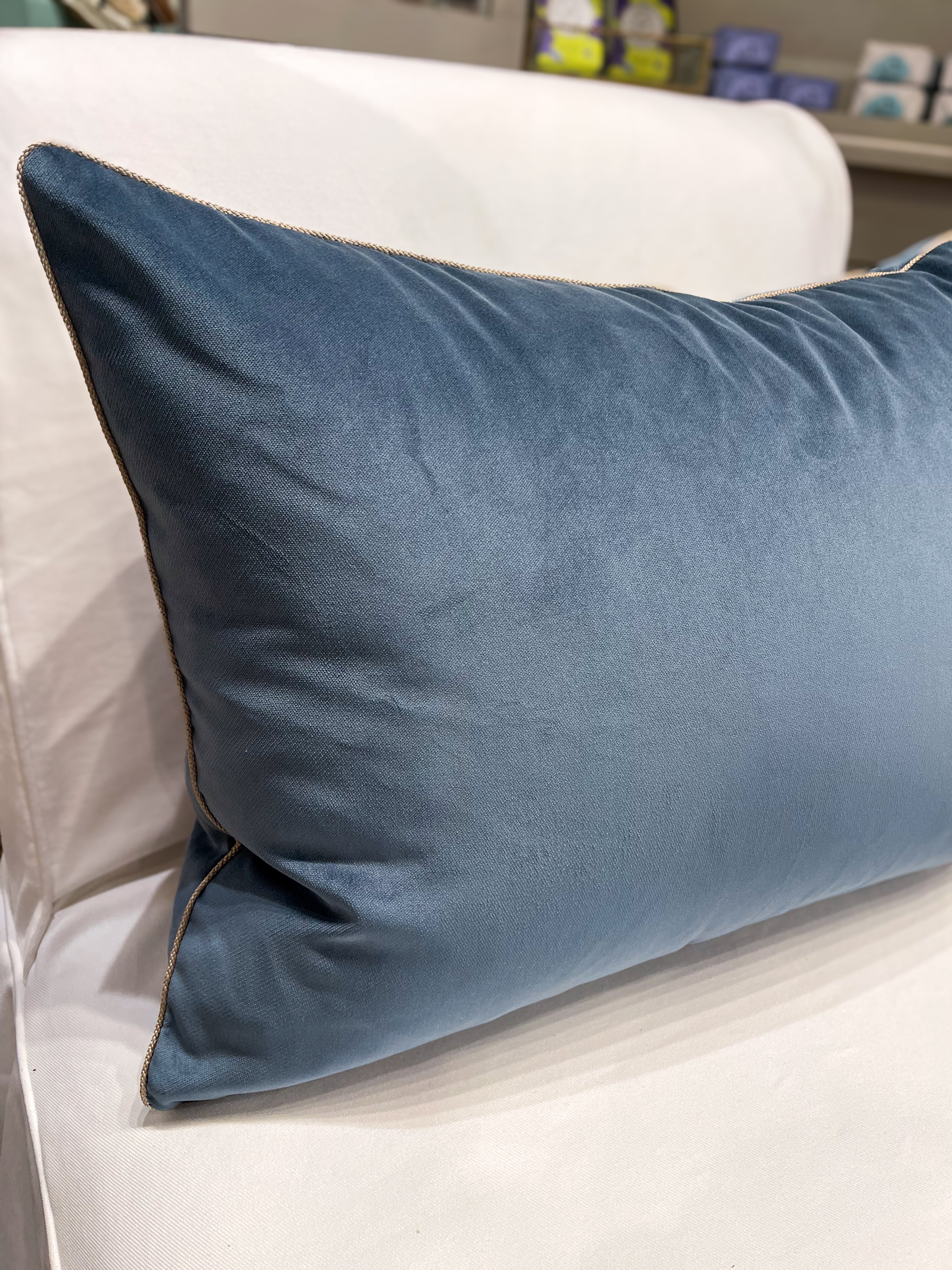 Indigo Velvet Pillow