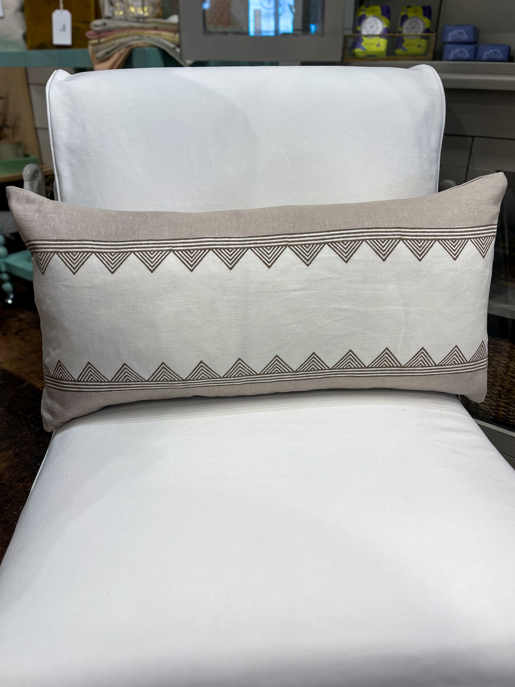 Geometric Stripe Pillow Long