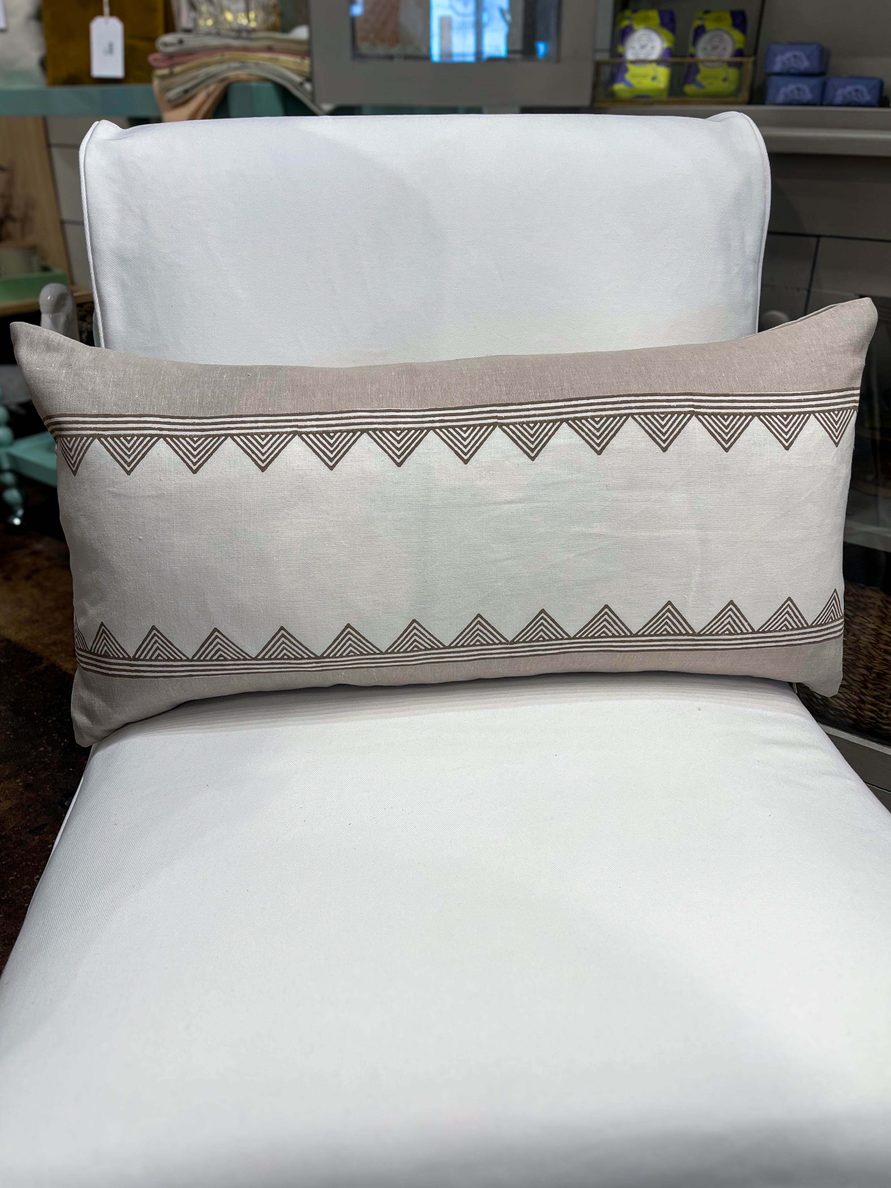 Geometric Stripe Pillow Long