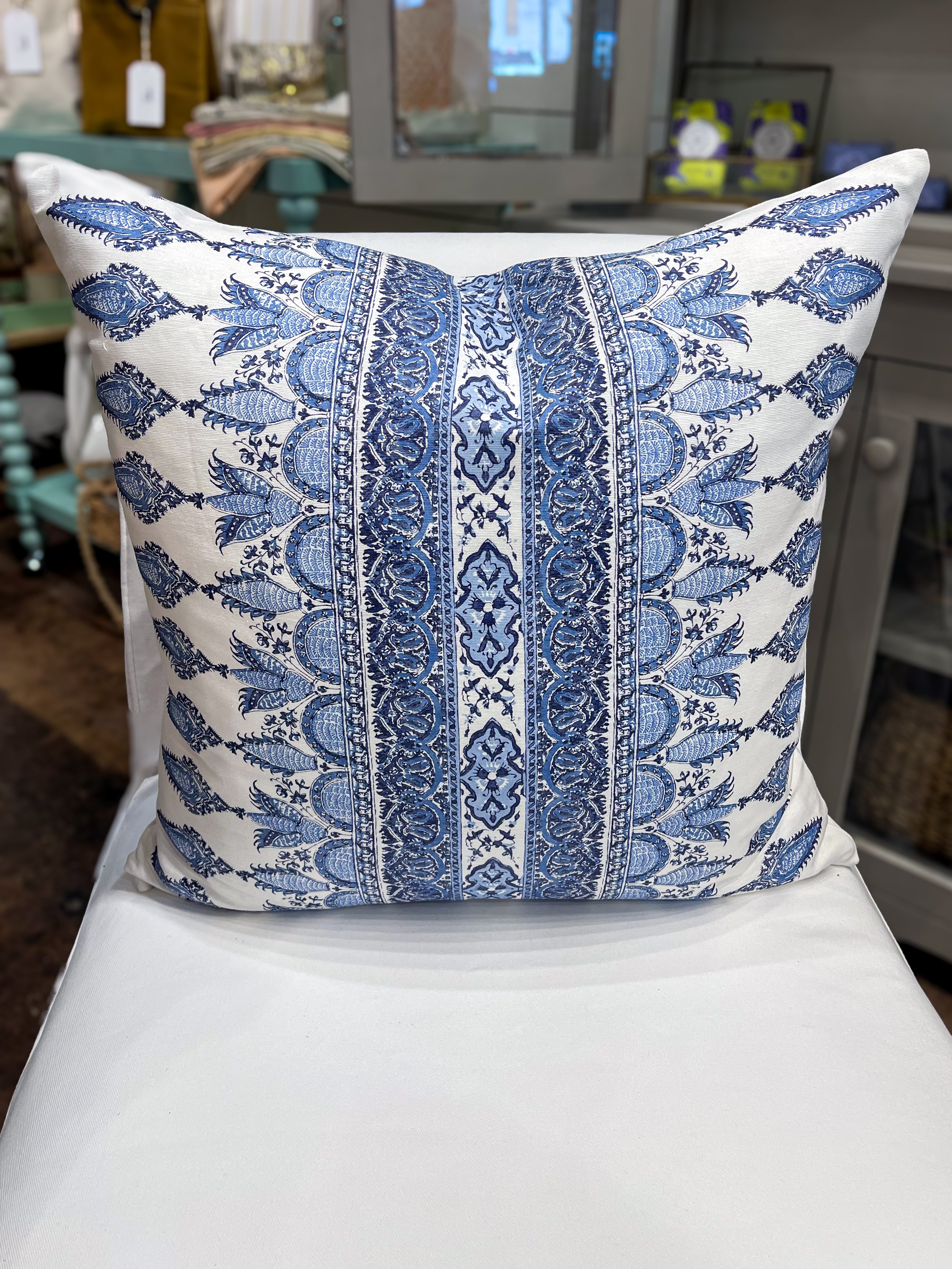 Blue Akola Stripe Pillow