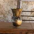 Jeweled Garland Antiqued Gold Large Vase
