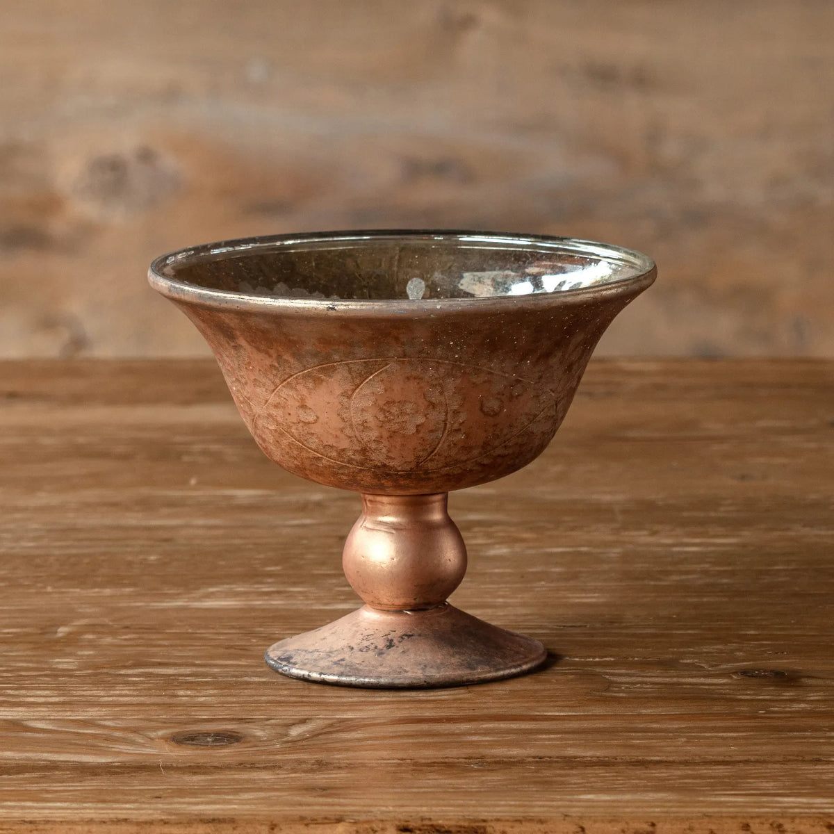 Copper Etched Compote Small