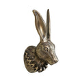 Aluminum Rabbit Head Wall Decor with Ruff Collar