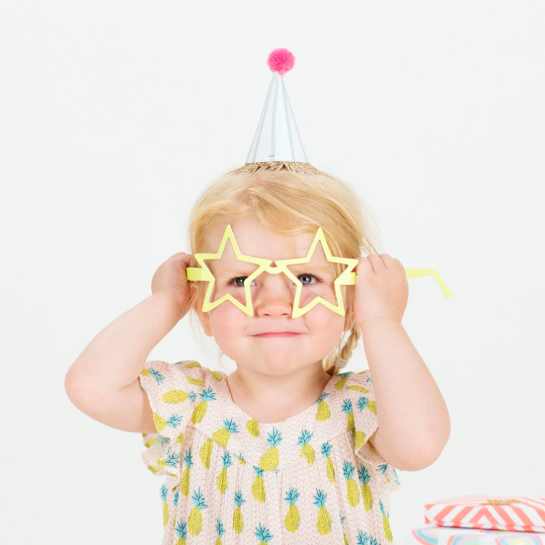 Meri Meri Stripe Pompom Mini Party Hats (Box of Eight)