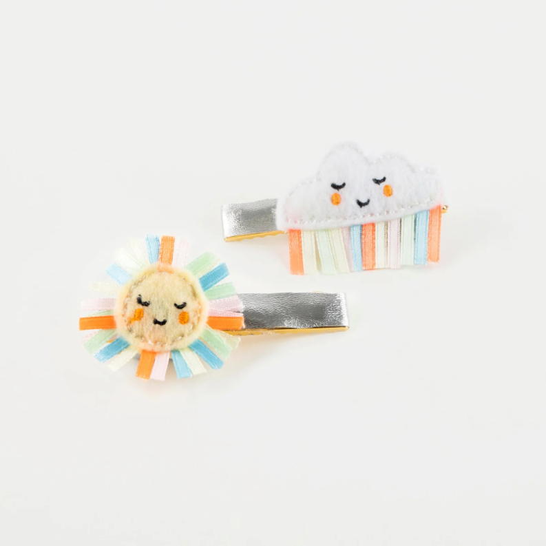 Meri Meri Rainbow Sun & Cloud Hairclips