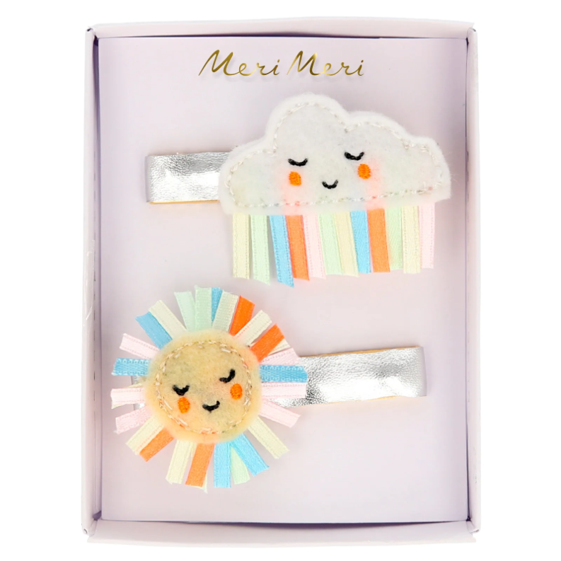 Meri Meri Rainbow Sun & Cloud Hairclips