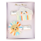 MM Rainbow Sun & Cloud Hairclips