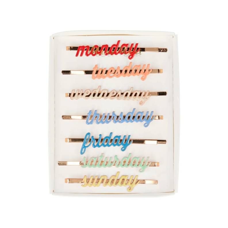 Meri Meri Enamel Week Day Hair Slides