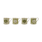 Holiday Stoneware Mug with Saying, Green & White (Assorted)